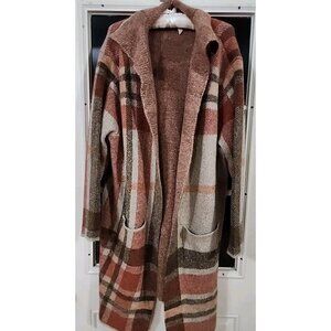 Natural Reflections Plaid Long Sweater Brooklyn Coatigan- Women's 1X Bass Pro